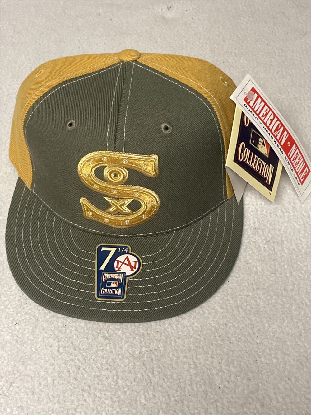 Chicago White Sox American Needle Fitted Cap/Hat Sz 7 1/4 Yellow 3-D Emblem New
